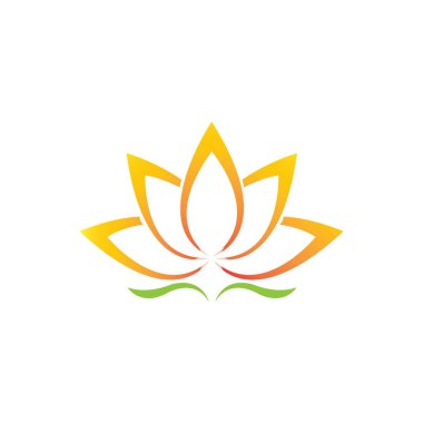 lotus flower icon logo vector design