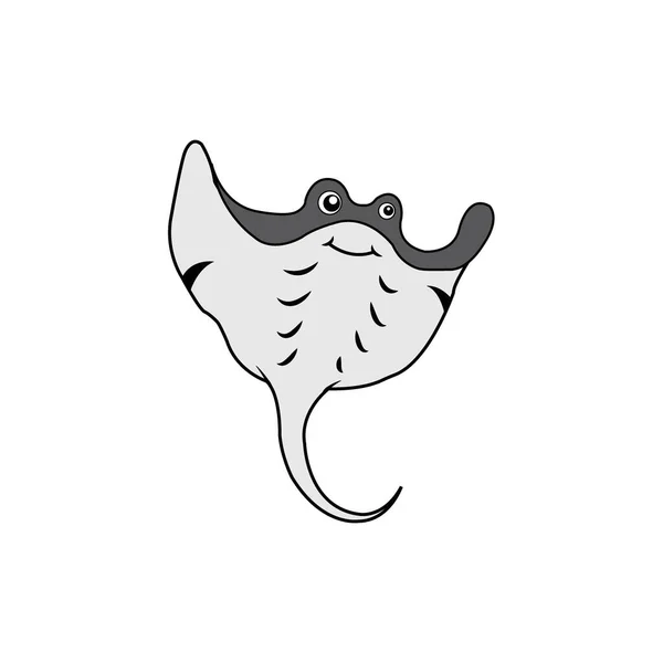 Векторний Дизайн Логотипу Піктограми Стінгрей — стоковий вектор
