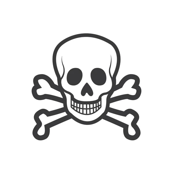 Skull Icon Logo Vector Design — Stock Vector
