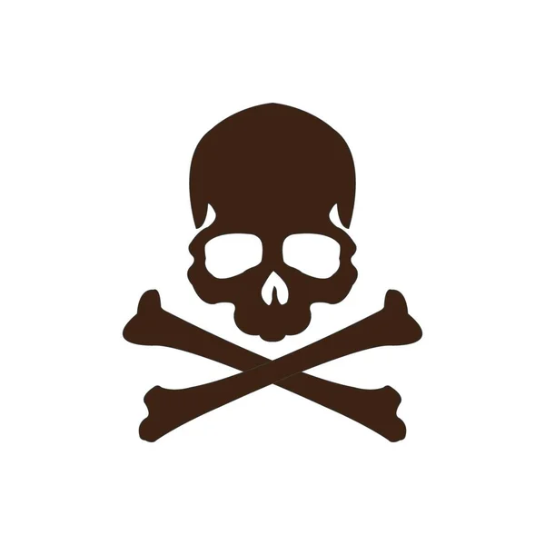 Skull Icon Logo Vector Design — Stock Vector