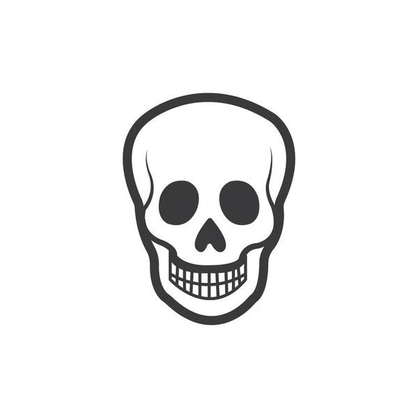 Skull Icon Logo Vector Design — Stock Vector