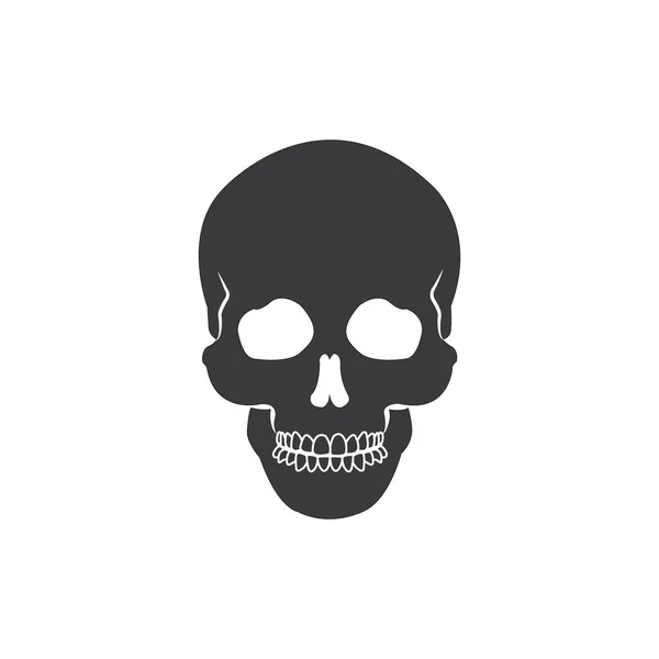 Skull Icon Logo Vector Design — Vetor de Stock