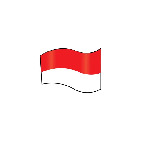 Indonesian Flag Icon Logo Vector Design — ストックベクタ
