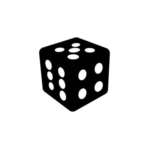 Dice Icon Logo Vector Design Template — Archivo Imágenes Vectoriales