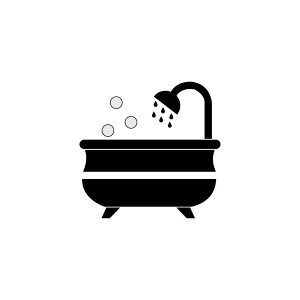 Bathtub Icon Logo Vector Design — ストックベクタ