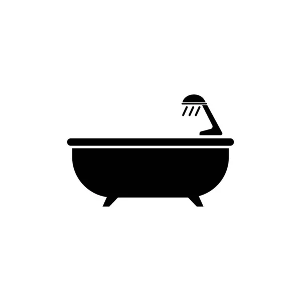 Bathtub Icon Logo Vector Design — Vettoriale Stock