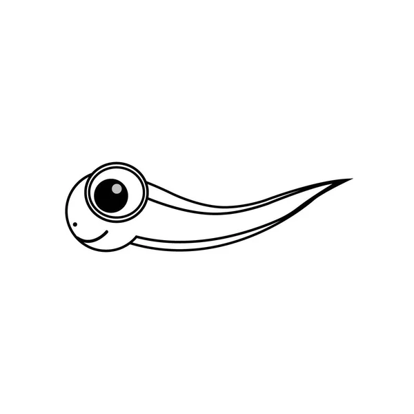 Tadpole Icon Logo Vector Design — Vector de stock