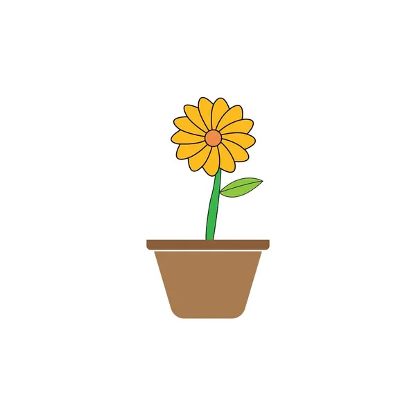 Sunflower Icon Logo Vector Design — Archivo Imágenes Vectoriales