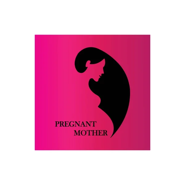 Pregnant Mother Icon Logo Vector Design — Stock Vector