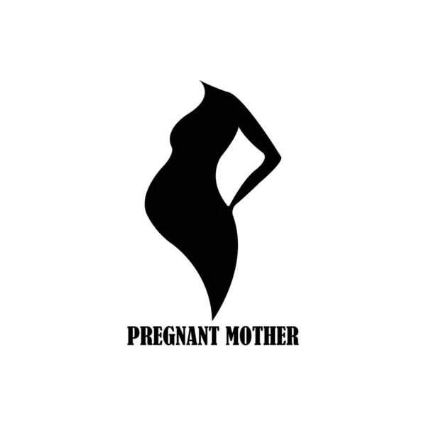 Pregnant Mother Icon Logo Vector Design — Stockvector