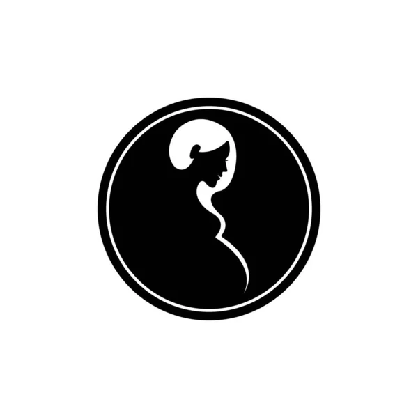 Pregnant Mother Icon Logo Vector Design — Stock Vector