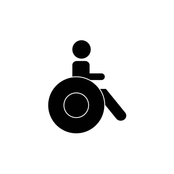 Wheel Chair Icon Logo Vector Design — Vettoriale Stock