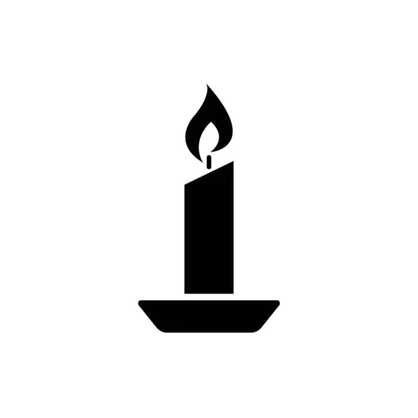 Candle Icon Logo Vector Design — Vetor de Stock