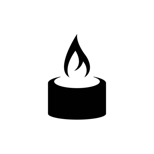 Candle Icon Logo Vector Design — Vettoriale Stock