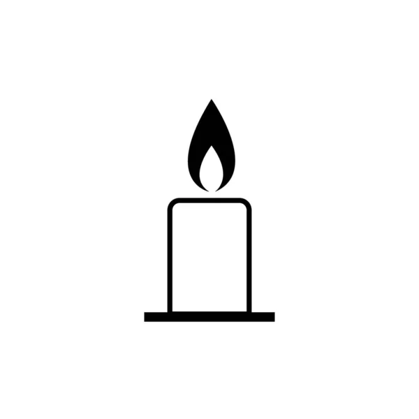 Candle Icon Logo Vector Design — Vector de stock