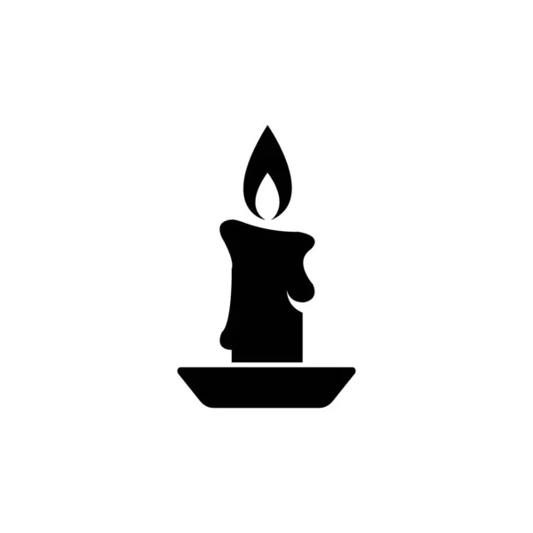 Candle Icon Logo Vector Design — Stock Vector