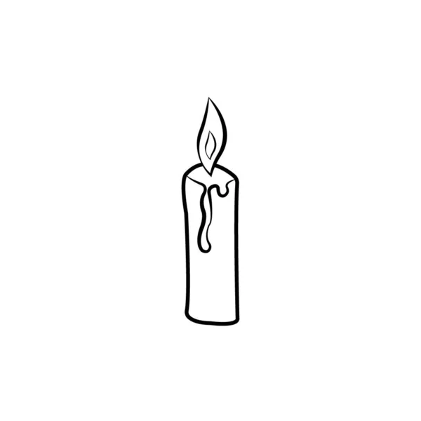 Candle Icon Logo Vector Design — Vettoriale Stock