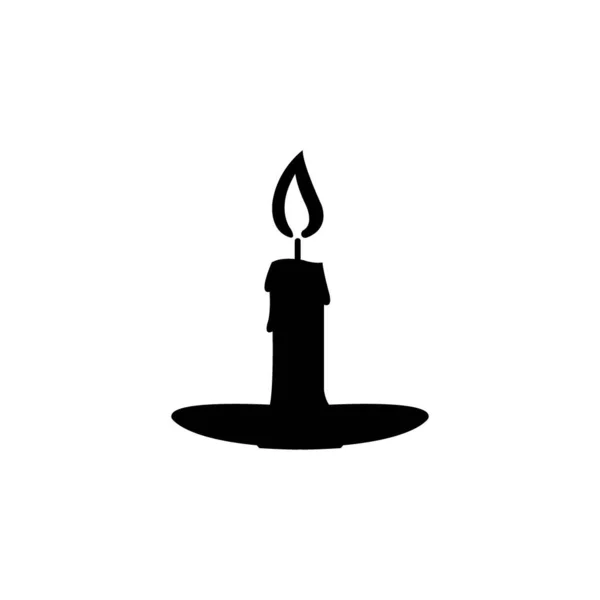 Candle Icon Logo Vector Design — Vector de stock