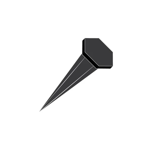 Nail Icon Logo Vector Design — Vettoriale Stock