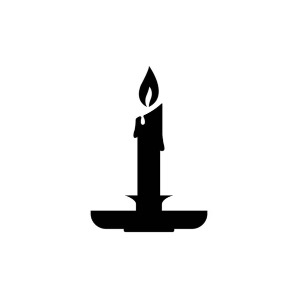 Candle Icon Logo Vector Design — Vetor de Stock