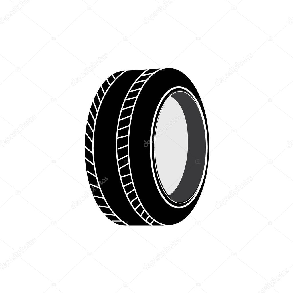 car tires icon logo vector design