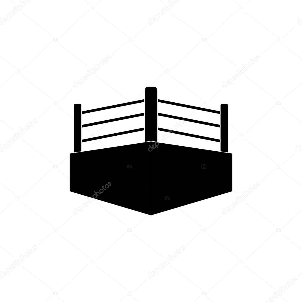 Boxing ring icon logo vector design template