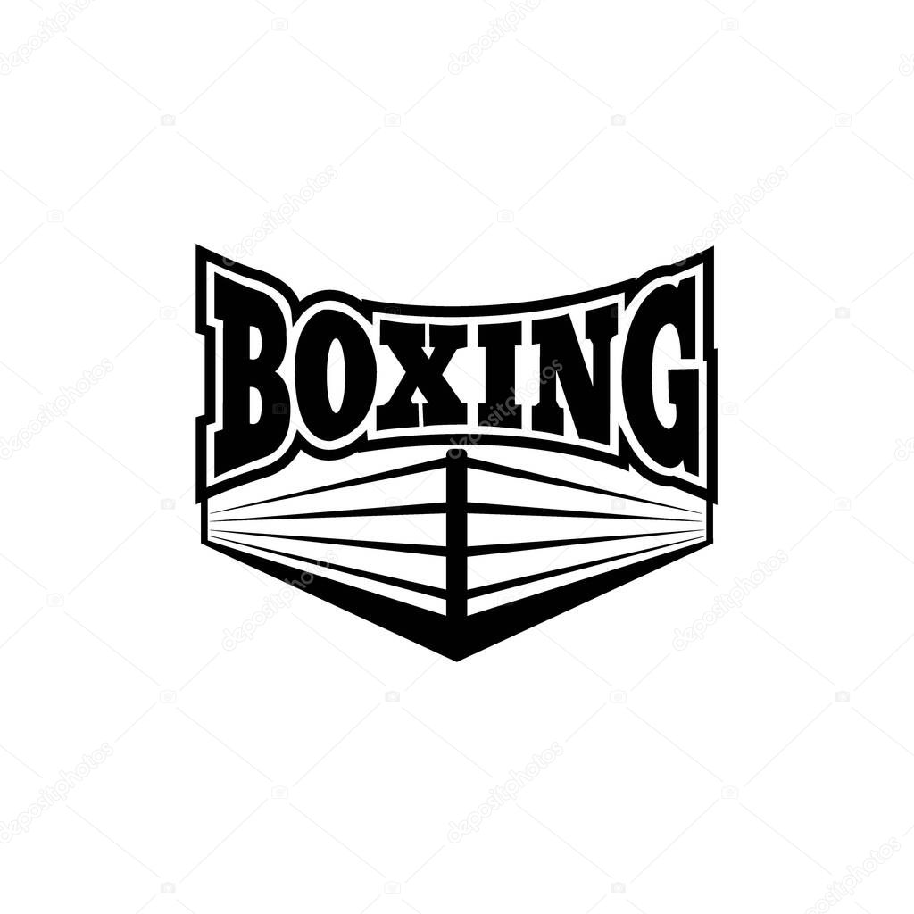 boxing ring icon logo vector design template