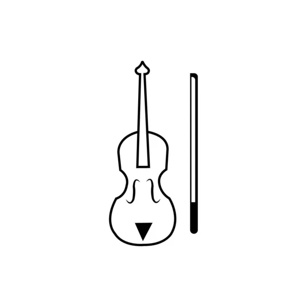 Violin Icon Logo Vector Design — Stockový vektor