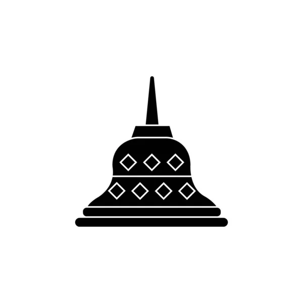 Borobudur Temple Icon Logo Vector Design — Stockvector