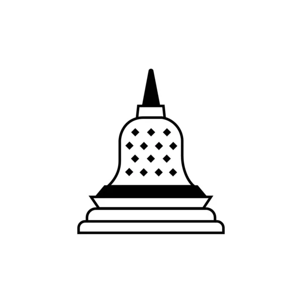 Borobudur Temple Icon Logo Vector Design — Vector de stock
