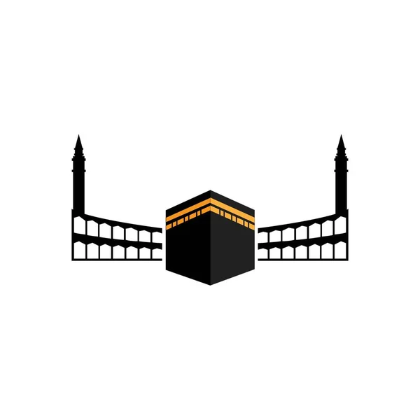 Kaaba Icon Logo Vector Design — Vetor de Stock