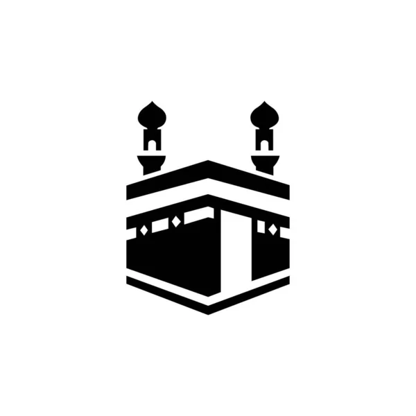 Kaaba Icon Logo Vector Design — ストックベクタ