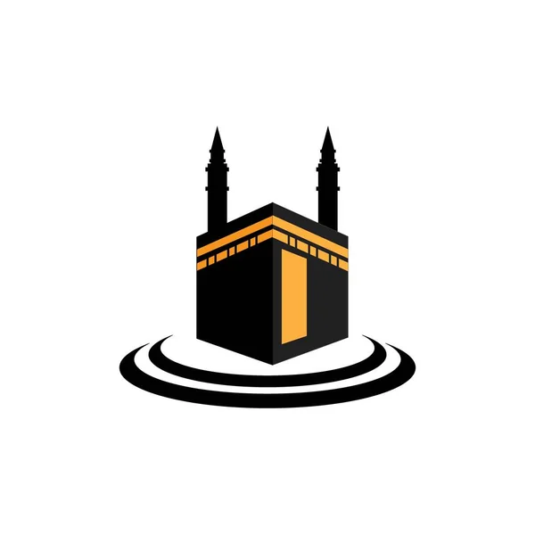 Kaaba Icon Logo Vector Design — Vetor de Stock