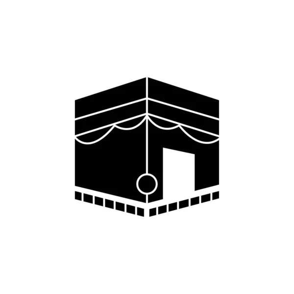 Kaaba Icon Logo Vector Design — Vetor de Stock