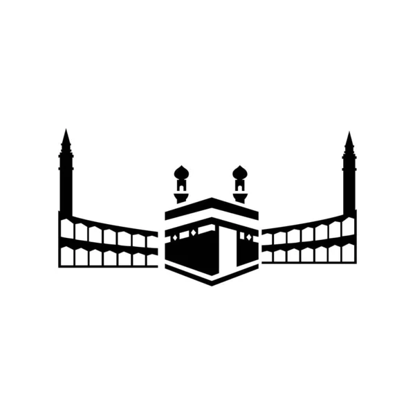 Kaaba Icon Logo Vector Design — ストックベクタ