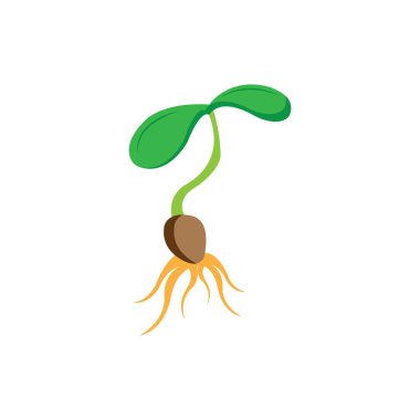 sprouts icon logo vector design