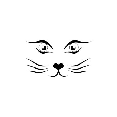 cat head icon logo vector design