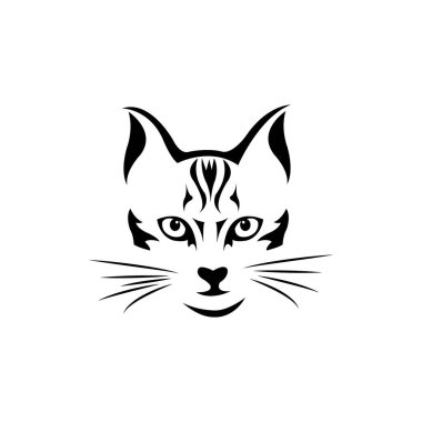 cat head icon logo vector design