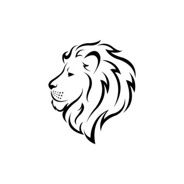 lion head icon logo vector design