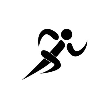 run icon logo vector design template
