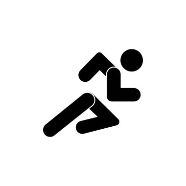 run icon logo vector design template