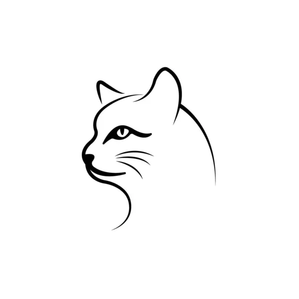 Cat Head Icon Logo Vector Design — Image vectorielle