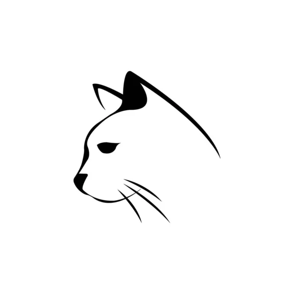 Cat Head Icon Logo Vector Design — Stok Vektör