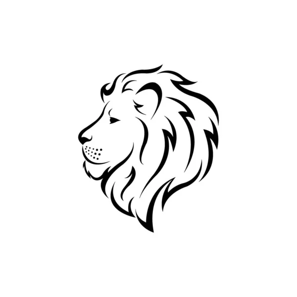 lion head icon logo vector design