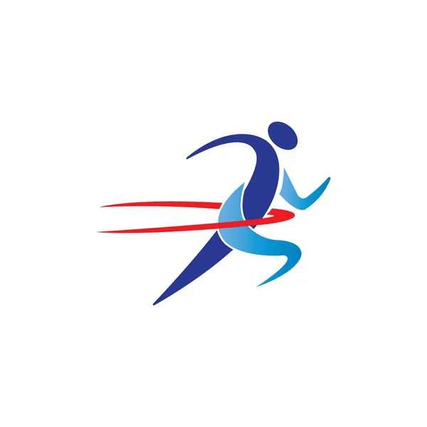 run icon logo vector design template