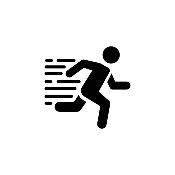 Run Icon Logo Vector Design Template — Image vectorielle