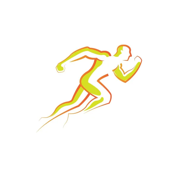 Run Icon Logo Vector Design Template — 图库矢量图片