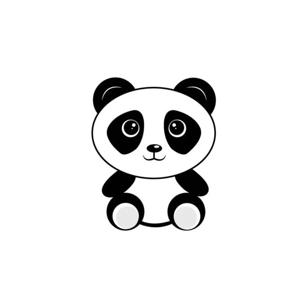 Panda Icon Logo Vector Design Template — Stock Vector
