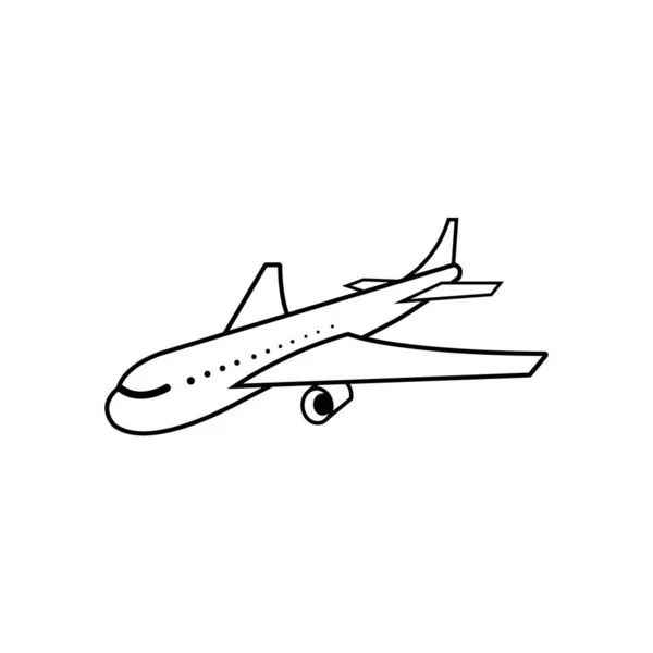 Aircraft Icon Logo Vector Design — Stok Vektör