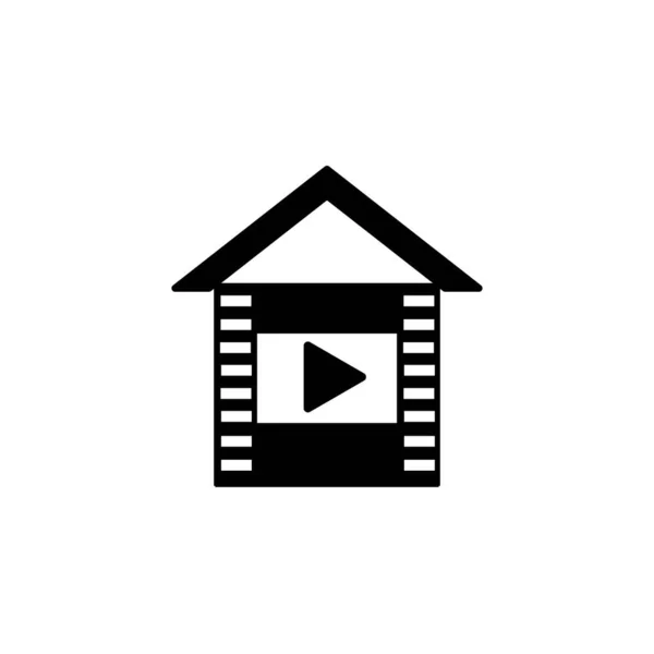 Production House Icon Logo Vector Design — Stok Vektör